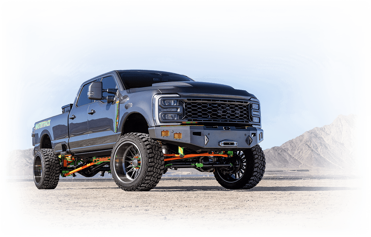 Modified pickup truck in the desert