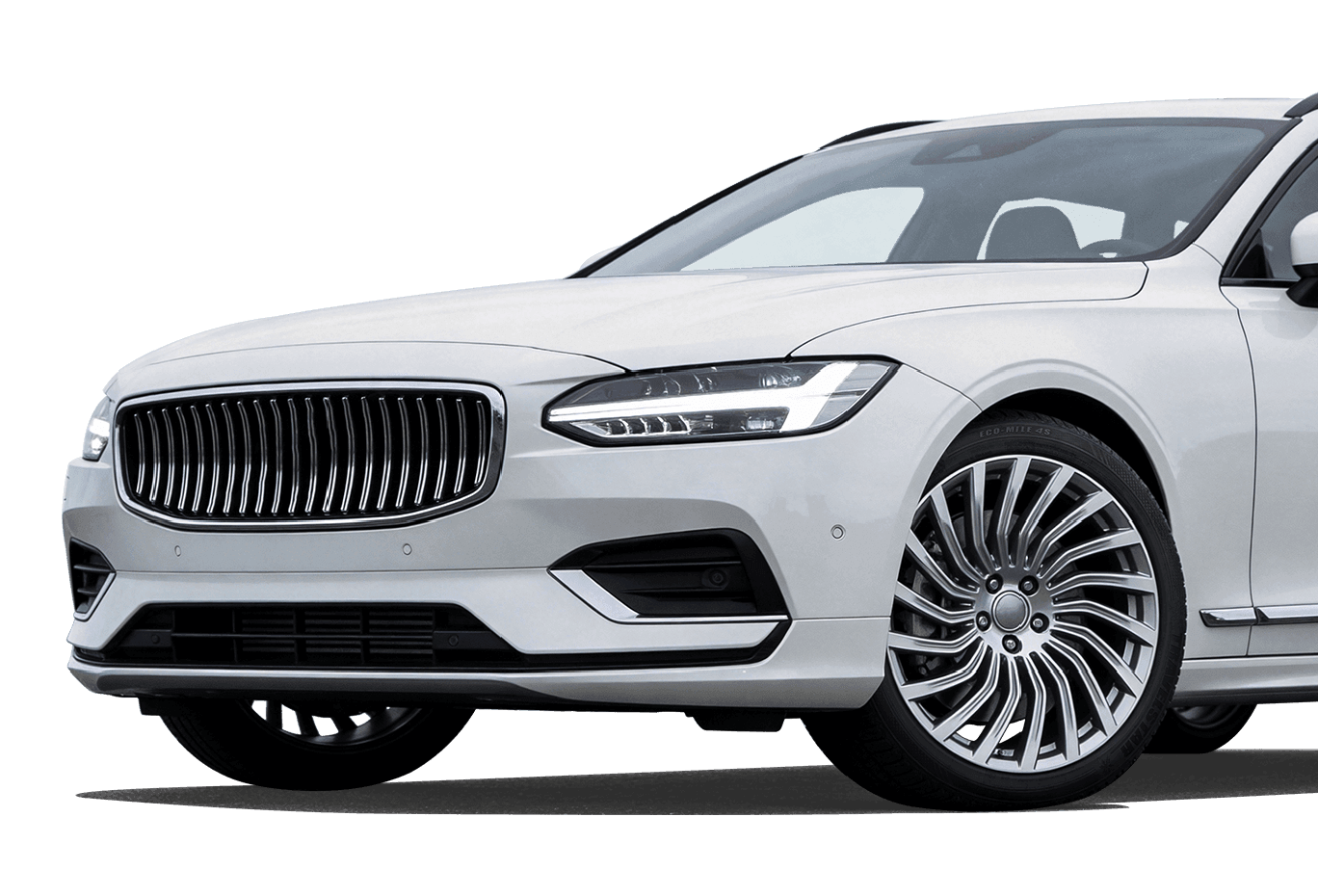 White passenger car